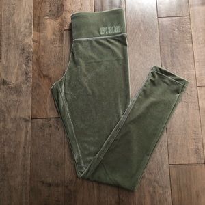 VS PINK velour flat leggings